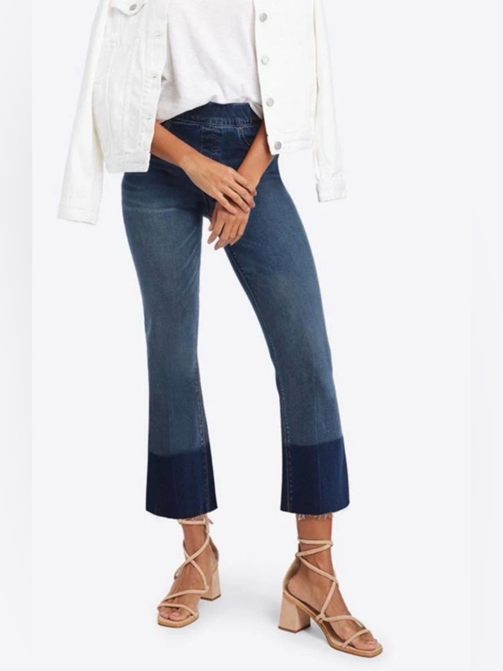 Spanx Cropped Flare Jeans Size Large